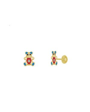 Brinco Urso com Resina - 00 - 6mm x 8mm - 0.54gr
