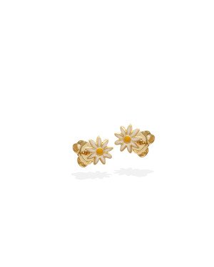 Brinco Margarida Mini c/ Resina - 00 - 8mm x 10mm - 0.76gr