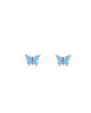 Brinco Borboletinha com Resina - G5 - 8mm x 6mm - 0.91gr