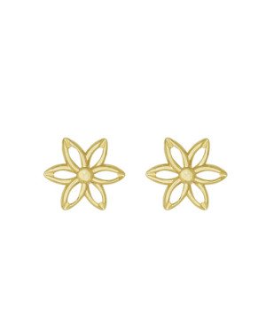 Brinco Flor com Petalas Vazadas - 00 - 15mm x 15mm - 1.35gr