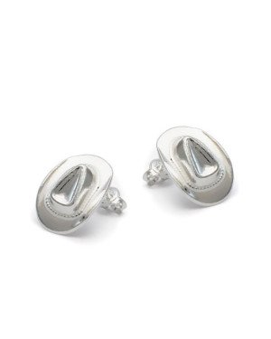 Brinco AG Chapeu Estampado - G3 - 10mm x 15mm - 2.51gr