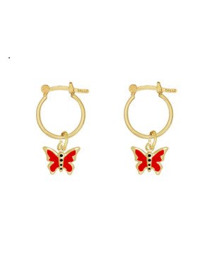 Brinco Argola com Borboleta - 00 - 12mm x 22mm - 1.53gr