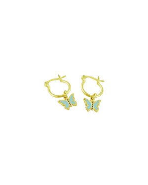Brinco Argola com Borboleta - 00 - 12mm x 22mm - 1.30gr