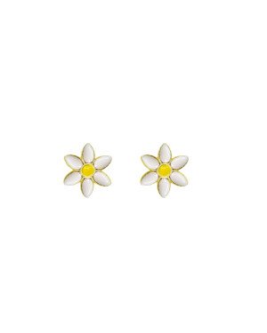 Brinco Margarida Dupla - 00 - 10mm x 10mm - 1.14gr