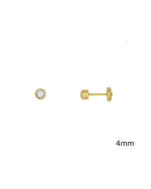 Brinco Pedra - 00 - 4mm x 4mm - 0.54gr