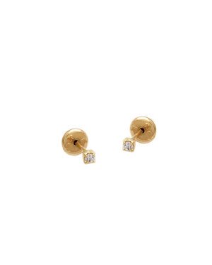 Brinco TP Solitario SS6 - 00 - 2mm x 2mm - 0.36gr