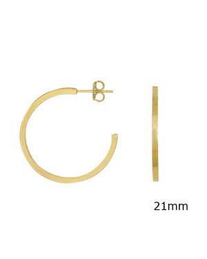 Brinco Argola Quatro Lados - 00 - 23mm x 23mm - 2.47gr
