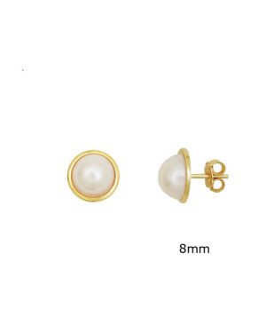 Brinco Perola Cabuchao - 00 - 8mm x 8mm - 1.88gr