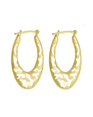 Brinco Gota Dupla Vazado - 00 - 19mm x 34mm - 3.53gr