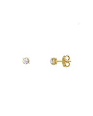 Brinco Redondo com Strrass - 00 - 7mm x 7mm - 0.81gr