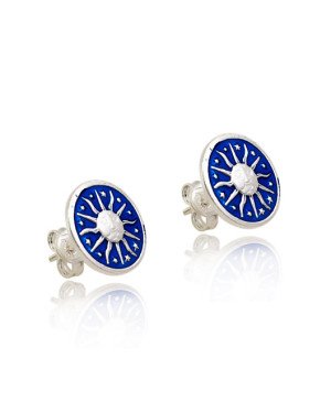 Brinco AG Sol Mistico 11mm (Azul Bandeira) - G3 - 11mm x 11mm - 1.57gr