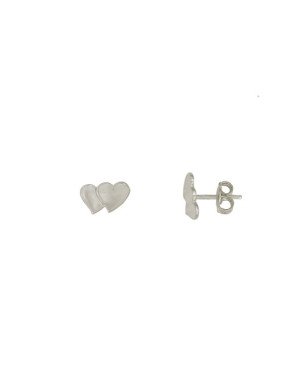 Brinco Dois Coracoes - G5 - 8mm x 5mm - 0.67gr