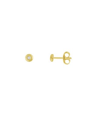 Brinco Redondo com Pedra - 00 - 4mm x 4mm - 0.50gr