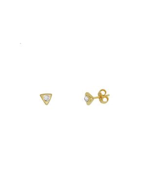 Brinco Triangulo com Pedra - 00 - 4mm x 4mm - 0.44gr