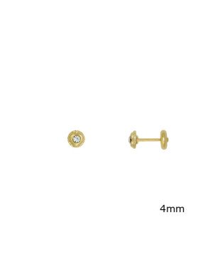 Brinco Redondo Base Dia c - 00 - 4mm x 4mm - 0.46gr