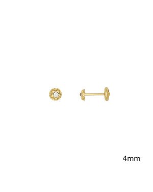 Brinco Redondo Base Dia c - 00 - 4mm x 4mm - 0.50gr