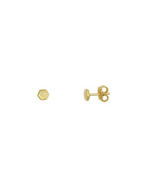 Brinco Sextavado Liso - 00 - 4mm x 4mm - 0.43gr