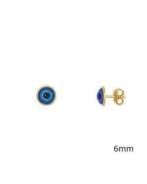 Brinco Cabuchao 5mm c/ Olho Grego - 00 - 6mm x 6mm - 0.90gr
