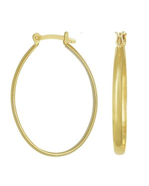 Brinco Argola Oval Fio - 00 - 30mm x 43mm - 3.79gr