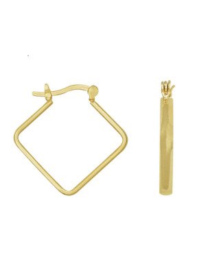 Brinco Argola Quadrada Fio - 00 - 30mm x 30mm - 3.00gr
