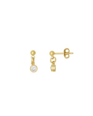 Brinco Bolinha com Copinho Usinado - 00 - 4mm x 12mm - 1.07gr