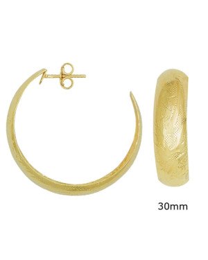 Brinco Abaulado Textura Reticulada - 00 - 33mm x 33mm - 4.27gr