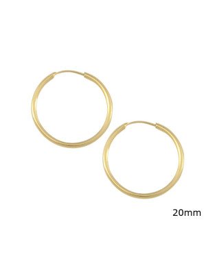 Brinco argola Embutida - 00 - 19mm x 19mm - 0.96gr