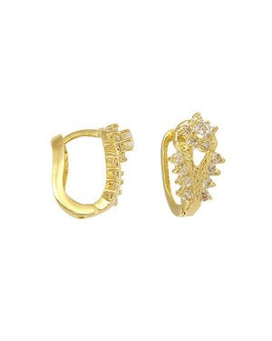 Brinco Fundicao - 28 Zirconia - Argola c/ 1 Estrela  - 00 - 12mm x 17mm - 4.30gr