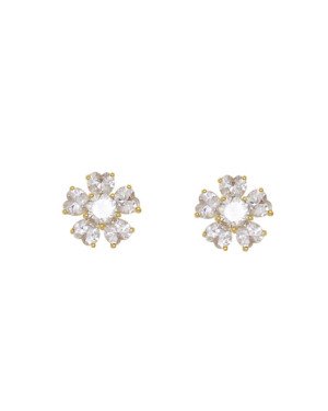 Brinco Fundicao - 12 Zirconia - Trevo 12mm  - 00 - 12mm x 12mm - 3.32gr