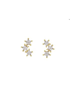 Brinco Fundicao - 6 Zirconia - Estrela (Faz Lado) - 00 - 6mm x 14mm - 1.74gr