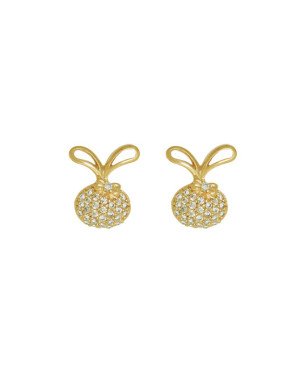 Brinco Fundicao - 58 Zirconia - Cabeca de Coelha - 00 - 14mm x 15mm - 2.77gr