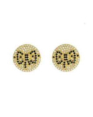 Brinco Fundicao - 166 Zirconia - Redondo c/ Laco No Meio 15mm - 00 - 15mm x 15mm - 3.78gr