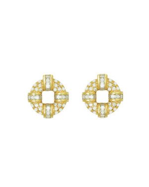 Brinco Fundicao - 88 Zirconia - Redondo Vaz c/ 4 Detalhe 14mm - 00 - 14mm x 14mm - 3.45gr