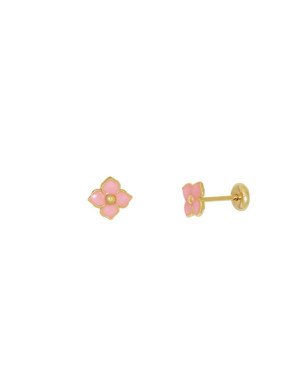 Brinco TP Flor c/ Resina 7mm - Pressao - 00 - 8mm x 8mm - 0.51gr