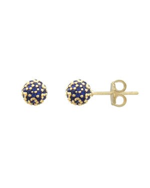 Brinco Fundido Bola 6mm c/ Zirconia - Saphira - 00 - 6mm x 6mm - 1.54gr