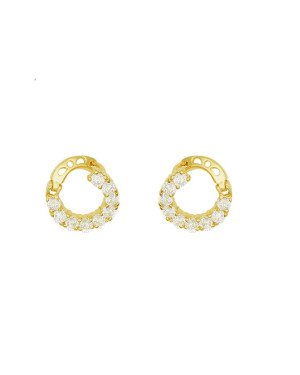 Brinco Fundicao - 18 Zirconia - Red Aberto c/ Detalhes Vaz do Lado - 00 - 14mm x 14mm - 2.00gr
