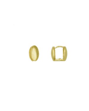 Brinco Fundicao - Argola c/ Oval Liso no Centro - 00 - 5mm x 10mm - 1.49gr