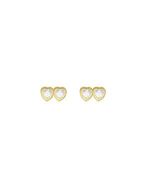 Brinco 2 Coracao Borda Lisa - 00 - 9mm x 5mm - 0.90gr