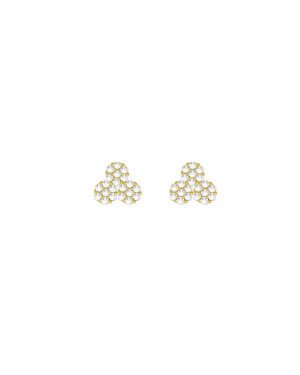 Brinco Fundicao - 36 Zirconia - c/ 3 Florzinha 8mm - 00 - 8mm x 8mm - 1.22gr