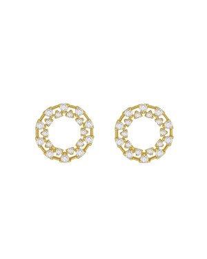Brinco Fundicao - 40 Zirconia - Redondo Vaz Borda Lisa 15mm - 00 - 15mm x 15mm - 2.60gr
