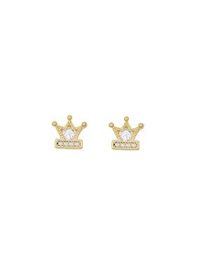 Brinco Fundicao - 10 Zirconia - Coroa Ponta c/ Bolinha 9mm - 00 - 9mm x 8mm - 1.31gr