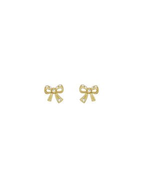 Brinco Fundicao - 4 Zirconia - Lacinho Vaz 7mm (Faz Lado) - 00 - 7mm x 7mm - 0.87gr