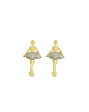 Brinco Bailarina 20mm c/ Rodio - 00 - 11mm x 20mm - 1.40gr