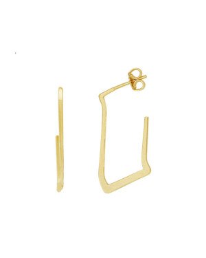 Brinco Argola Quadrada Fio - 00 - 13mm x 26mm - 1.34gr