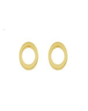 Brinco Oval Tubo Usinado  - 00 - 11mm x 17mm - 2.41gr