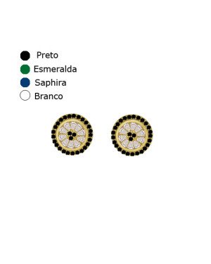 Brinco Fundicao - 76 Zirconia - Pizza 10mm - 00 - 10mm x 10mm - 1.94gr