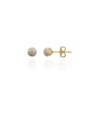 Brinco Fundicao 32 Zirconia -  Bola 5mm - 00 - 5mm x 5mm - 1.09gr