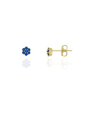 Brinco Fundicao 14 Zirconia - Florzinha 5mm  - 00 - 5mm x 5mm - 0.81gr