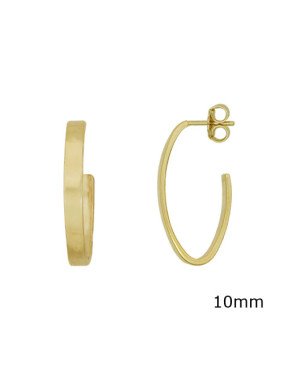 Brinco Argola Tubo Usinado Oval Grande - 00 - 12mm x 19mm - 2.81gr