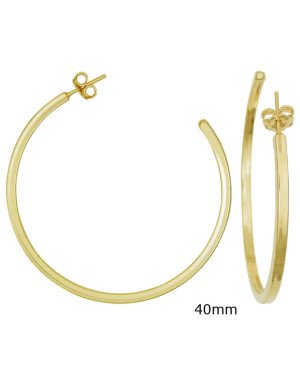 Brinco Tubo Usinado Argola Media  - 00 - 43mm x 43mm - 7.56gr